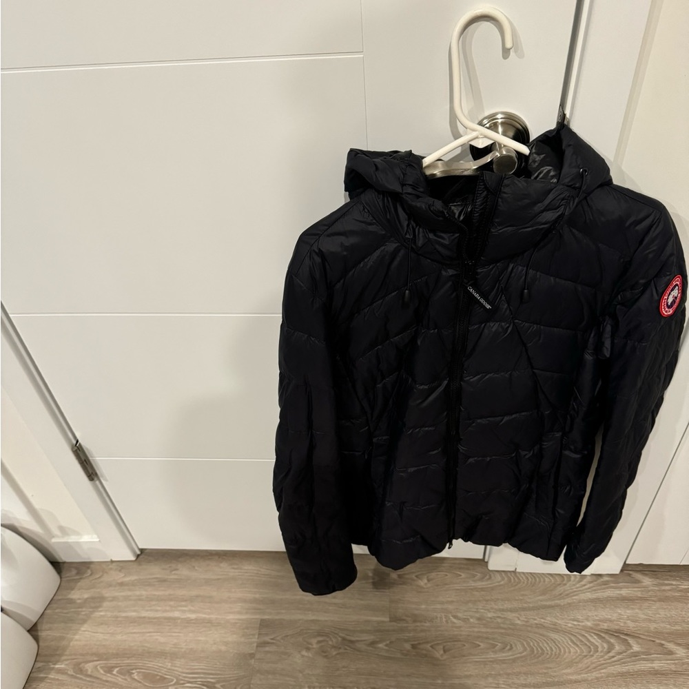 Used condition Canada Goose Abbott Hoody. Size XL. Color black. For women